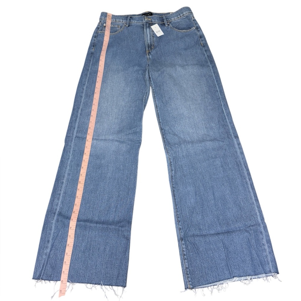 NWT Ann Taylor The Wide Leg Blue Women's Jeans Mid Rise Perfect Pocketing Size 6